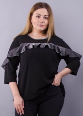 Festive blouse of Plus sizes. Black.485138398 485138398 photo