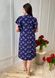 Сесіль Маріс. Романтична весняна сукня. Коралові троянди на синьому, 50