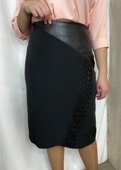 Classic combined with eco-skin skirt. Black.484852647mari50, M