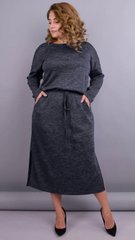 Леся. Оригінальна сукня для пишних жінок. Графіт. 495278419 фото