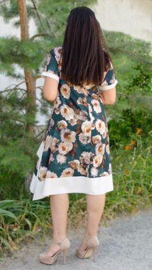 Адажио літо. Святкова сукня великих розмірів. Смарагд+троянда. 485141172 фото