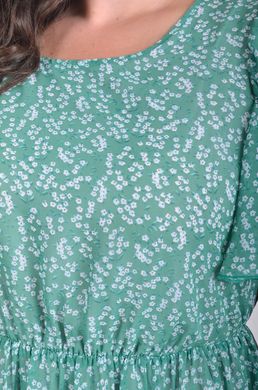 Ожина. Повседневное летнее платье с шифоном. Цветок зеленый 495278310 фото