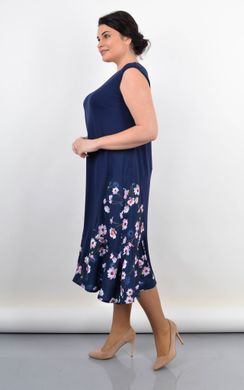 Флоріана. Трикотажне плаття на літо великий розмір. Синій. 485141829 фото
