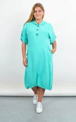 Алегра. Літнє спортивне плаття з капюшоном великого розміру. М'ята. 485142240 фото
