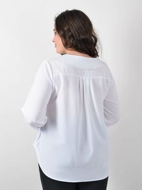 Слава. Ошатна жіноча блузка великих розмірів. Білий. 485141792 фото