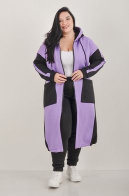 Autumn coat from a warm fleece. Lavender.495278365 495278365 photo