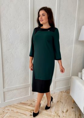 Марія Маріс. Комбінована сукня великих розмірів. Смарагд, 54