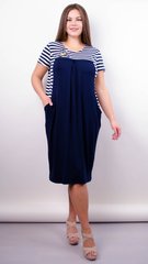 Stylish dress for Plus sizes. Blue+strip.485139545 485139545 photo