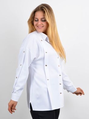 Office women's blouse on a Plus size. White.485142415 485142415 photo