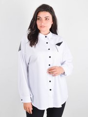 Николь. Женская рубашка для больших размеров. Белый. 485141084 фото