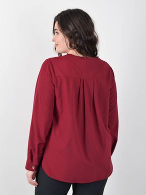 Слава. Ошатна жіноча блузка великих розмірів. Бордо. 485141793 фото