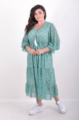 Casual summer dress from chiffon. The flower is green.4952783035052 4952783035052 photo