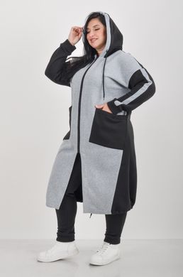 Autumn coat from a warm fleece. Grey.495278367 495278367 photo