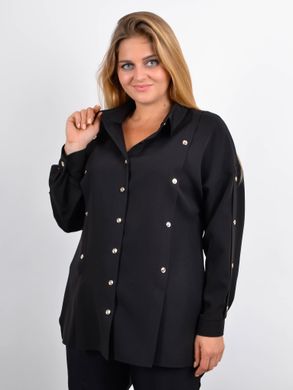 Office women's blouse on a Plus size. Black.485142443 485142443 photo