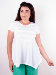 Una maglietta elegante di dimensioni più. Bianco.485139872 485139872 foto
