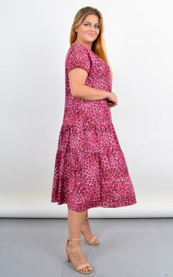 Твіст. Сукня з v-подібним вирізом для повних. Лео рожевий 485142114 фото