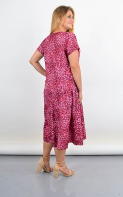 Твіст. Сукня з v-подібним вирізом для повних. Лео рожевий 485142114 фото