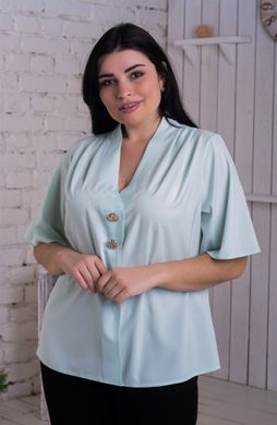 Хільда Маріс. Ніжна жіноча блуза великих розмірів. М'ята, 50