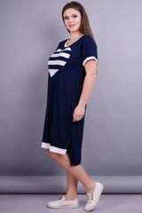 Юта. Оригинальное платье больших размеров. Синий+белый. 485132711 фото