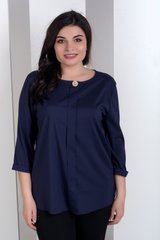 Ліза Маріс. Стильна блуза великих розмірів. Синій, 50