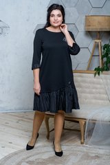 The casual dress of Plus sizes. Black.400875547mari50, M