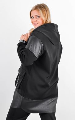 Дана. Жіноча куртка великих розмірів. Чорний. 485141375 фото