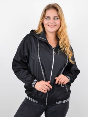 Women's windbreaker Plus sizes with a hood plus size. Black.485142645 485142645 photo