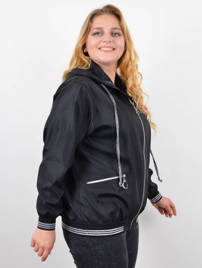 Geron. Women's windbreaker with a hood plus Size. Black. 485142645 photo