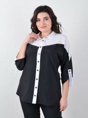 Toulouse. Women's shirt plus size. Black White. 485141791 photo