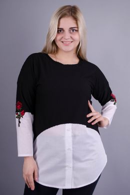 A beautiful blouse of Plus sizes for women. White.485131263 485131263 photo