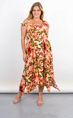 JASMINE שמלה מרשימה עם הדפס פרחוני אפרסק 485142204 צילום
