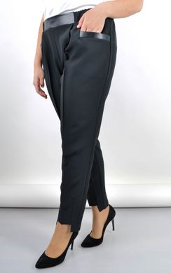 Мальта. Женские классические брюки больших размеров. Черный. 485141399 фото