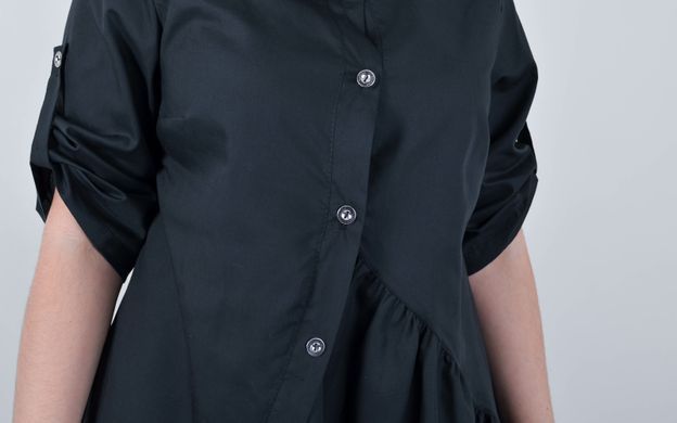 An elegant dress-shirt of Plus sizes. Black.485141781, not selected