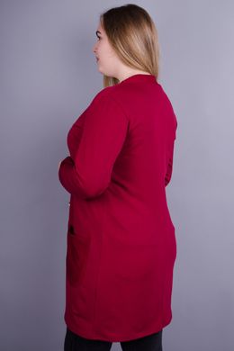 Кардо. Стильний жіночий кардиган великих розмірів. Бордо. 485130816 foto