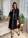 Women's combined dress with eco-skin. Black.405109768mari50, M