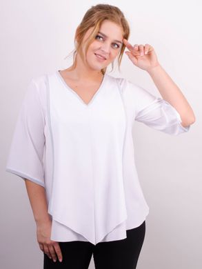 Марина. Весенняя блуза больших размеров. Белый. 485138815 фото