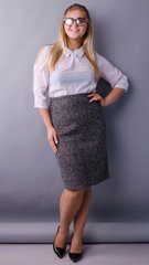 Office skirt of Plus sizes. Grey.485138597 485138597 photo
