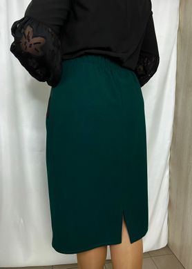 Classic combined with eco-skin skirt. Emerald.484853907mari56, L