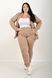 Costume sportivo su pantaloni in pile con cuffia. Beige.495278339 4952783395052 foto 4