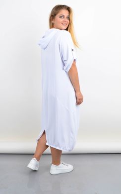 Алегра. Літнє спортивне плаття з капюшоном великого розміру. Білий. 485142227 фото