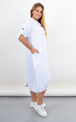 Алегра. Летнее спортивное платье с капюшоном большого размера. Белый. 485142227 фото