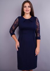 LA ROUGE שמלה עם שרוולי תחרה 3/4 כחול כהה 485131036 צילום