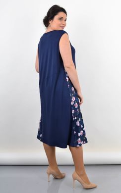 Флориана. Трикотажное платье на лето большой размер. Синий. 485141829 фото