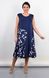Флориана. Трикотажное платье на лето большой размер. Синий. 485141829 фото 2
