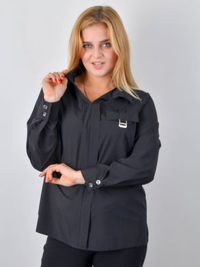 Blouse plus size for the office. Black.485140255 485140255 photo