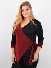 An elegant sweatshirt on the smell with a tangle of Plus Size. Red.485142587 485142587 photo