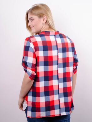 Moire. Fashionable shirt plus Size. Red. 485139288 photo