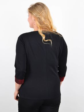 Miriam. Elegant sweatshirt on the smell with string ball. Red. 485142587 photo