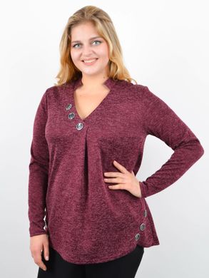 Women's knitted sweater Plus sizes. Bordeaux.485142689 485142689 photo