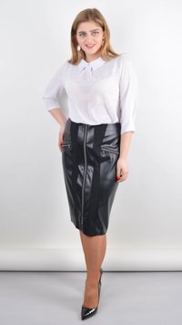 Fashionable skirt for Plus sizes. Black.485140454 485140454 photo